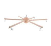 Cabilock Marco de Madera para Móvil 6 Brazos y Estructura Estable, Soporte para Juguetes Colgantes y Carillones de Viento en Decoración de Guardería