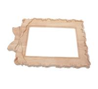Cabilock Marco de Madera Vintage con Apliques Tallados Decoración Retro para Fotos o Espejos Embellecedor Artesanal para Dormitorio o Comedor Diseño Francés Clásico