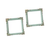 Cabilock Marcos de Fotos Vintage de Resina 2 Piezas Diámetro 11 CM Color Verde Claro para Exhibición de Joyas y Decoración de Escritorio en Fiestas y Eventos