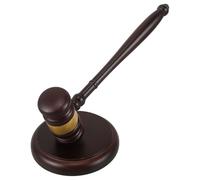 Cabilock Martillo de Juez de Madera Maciza Bloque de Sonido, Juego de Mazo para Subastas y Accesorios de Abogado, Herramienta Profesional para Sala de Tribunal y Decoración Escritorio