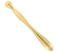 Cabilock Masajeador Aplicador Delicado y Simple de Ojos Portátil Dorado de Aleación de Zinc para Crema Facial Adecuado para Uso Diario y Llevar en Bolso o Bolsillo