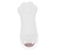 Cabilock Masajeador Facial de Pata de Gato con Rodillo de Cuarzo Rosa Blanco Herramienta para Masaje Ojos y Cara Antihinchazón y Relajante para Mujeres Fácil de Usar y Limpiar