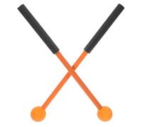 Cabilock Mazas para Xilófono y Marimba Cabeza de Goma y Mango de Madera 1 Par Baquetas para Instrumentos de Percusión Diseño Antideslizante Amarillo Uso Profesional y Práctica Musical