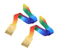 Cabilock Medallas de Judo Doradas de Metal 2 Piezas con Diseño Rectangular, Premio para Competición Deportiva Escolar y Torneo de Artes Marciales, Recuerdos de Fiesta y Medallas de