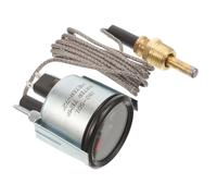 Cabilock Medidor Mecánico de Temperatura del Agua 52 MM con Sensor Indicador Doble Escala Celsius y Fahrenheit Manómetro Metálico para Coche Camión y Barco Instalación Sencilla para