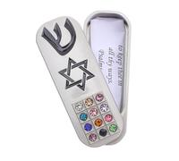 Cabilock Mezuzah Case Metal Scroll Holder Door Frame Mount For Jewish Blessings Indoor Outdoor Home Decor