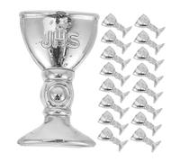 Cabilock Mini Copas de Ofrenda de Plástico Plateadas, 200 Unidades, Copas Retro Pequeñas para Fiestas, Bodas y Celebraciones, Suministros para Decoración de Altar y Eventos