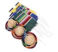 Cabilock Mini Sombreros Mexicanos para Botellas Sombreros y Bufandas de Colores Decoración para Botellas de Cerveza Vino y Refrescos Fiestas Cinco de Mayo y Reuniones Familiares