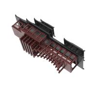 Cabilock Miniatura de Pabellón Decorativo con Puente Arqueado para Acuarios y Jardines Figurinade Arquitectura Asiática de Bonsái Japonés Plástico Pequeño para Paisajes Macetas