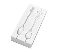 Cabilock Molde de Silicona Resistente a Altas Temperaturas Forma de Cuchara Beige Color Aleatorio para Chocolate y Práctico para DIY y Repostería