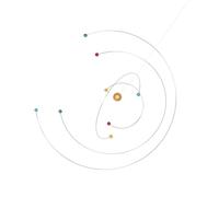Cabilock Móvil Decorativo Científico Modelo de Planetas Educativos Colgante Dinámico Equilibrio Estructura Atómica Material Resistente Estilo Escandinavo para Dormitorios y Aulas