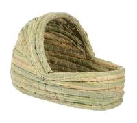 Cabilock Nido para Gallinas Pequeño de Paja Natural, Cama para Dormir para Mascotas Pequeñas, Gallinero Tejida de 28 Cm para Criar y Poner Huevos, Jaula para Animales Pequeños