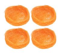 Cabilock Nidos Decorativos de Pájaro para Manualidades, 4 Unidades de 7 CM en Tejido de Yute, Adecuados para Complementos de Aves y Uso en Jardines