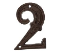 Cabilock Números para Puertas de Hierro Fundido Diseño Retro, Fácil de Instalar y Quitar, Adecuado para Pared o Cerca, Incluye Tornillos de Montaje