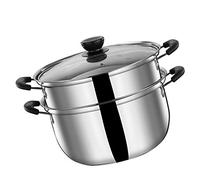 Cabilock - Olla de vapor de acero inoxidable de 7,87 pulgadas, acero inoxidable, compatible con todas las fuentes de calor para cocina casera