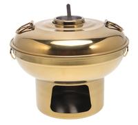 Cabilock Olla Doble Dorado Caliente de Portátil con Acero Inoxidable Asa