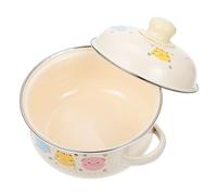 Cabilock Olla Esmaltada con Doble Asa Antideslizante Cacerola de Cocina Multifuncional de para Guisos y Preparación de Alimentos para Bebés