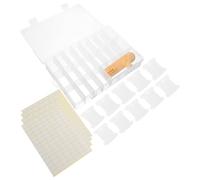 Cabilock Organizador de Hilo Caja de Almacenamiento de Plástico para Bordar con Bobinadora Manual con Múltiples Compartimentos y Pegatinas para Manualidades y Costura