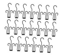 Cabilock Organizador De Zapatos Colgante 20 Piezas Plástico Negro Doble Gancho Resistente para Hogar Exhibición y Secado De Zapatillas y Zapatos