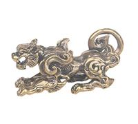 Cabilock Ornamentos De Escultura De Bronce Kirin Y Mate Poder Estatua Pequeño Hogar Decoración Suerte China Estatuilla China Adornos De La Suerte Latón Dorado