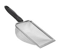 Cabilock Pala para Sustrato de Arena de Reptiles en Acero Inoxidable Diseño Ergonómico para Limpiar Excrementos en Terrarios y Lechos de Reptiles
