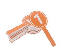 Cabilock Paletas de Puntuación Numéricas 10 Piezas 95X19 CM Color Naranja Números Blancos Portátiles y Resistentes para Eventos Deportivos Votaciones y Competencias Escolares