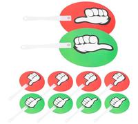 Cabilock Paletas de Votación para Aula 10 Unidades 24X15 CM Tablero Portátil Verde y Rojo Reutilizable para Junta de Votación Escolar y Evaluación de Profesores