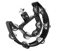 Cabilock Pandereta de Percusión Cascabeles de Metal y Abs, Sonido Claro y Cómoda para Adultos, Adecuado para Celebraciones Día del Niño