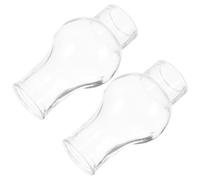 Cabilock Pantalla de Cristal para Lámpara de Aceite Retro, Cubierta de Vidrio Resistente 2 Piezas, Accesorio Antorcha Vintage para Ambiente y Uso en Iluminación de Emergencia