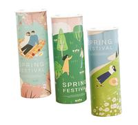 Cabilock Paquete 3 Cajas Cilíndricas De Pañuelos Para Coche Tamaño Compacto, Dispensador Reutilizable De Papel Facial Resistente, Diseño Redondo Para Portavasos, Adecuado Para Viaje y Uso Oficina