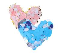 Cabilock Paquete De 2 Confeti de Círculos Colorido Azul Blanco y Rosa para Decoración de Fiestas Bodas Cumpleaños y Relleno de Globos