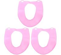 Cabilock Paquete de 3 Fundas Universales para Inodoro Fundas Lavables para Inodoro Cojín para Inodoro Silicona Impermeable para El Hogar