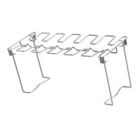 Cabilock Parrilla de Barbacoa Plata de Acero Inoxidable Parrilla para Barbacoa Plegable Portátil de Muslos de Pollo para Camping