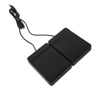 Cabilock Pedal de Bombo Eléctrico Doble Compacto con Conector de 3,5 Mm, Accesorio para Batería Electrónica, Respuesta Rápida y Portátil para Práctica y Presentaciones Musicales