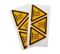 Cabilock Pegatinas Adhesivas de Advertencia de Alta Temperatura 100 MM de Lado 6 Piezas Etiquetas Autoadhesivas de Señalización para Equipos Precaución Superficie Caliente Calcomanías