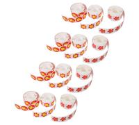 Cabilock Pegatinas de Recompensa Autoadhesivas para Rollo de 12 Unidades Diseños de Flores Estrellas y Pulgar Hacia Arriba Ideales para Aula y Manualidades Escolares