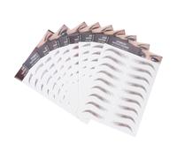 Cabilock Pegatinas para Cejas 6D Impermeables Tatuajes Temporales de Cejas Artificiales 9 Láminas para Transferencia Color Marrón Adecuado para Maquillaje y Uso Diario