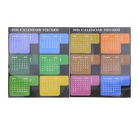 Cabilock Pegatinas para Planificador Mensual 2026 Pestañas Adhesivas de Índice Coloridas para Diario y Agenda Set de 24 Unidades 12 Meses Organización Anual y Fácil Aplicación