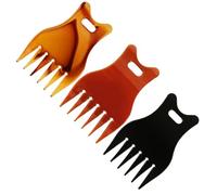 Cabilock Peine Curvo para Hombre 3 Piezas Set (ámbar, Negro, Marrón) de Masaje Capilar, Peine Cabello Diseño Liso y Portátil, Accesorios Profesionales para Peluquería y Uso Doméstico