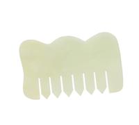 Cabilock Peine de Jade Gua Sha Masajeador de Cabelludo Peine Mano Cuidado Piel Obsequio para Padres para Masajeadores Faciales