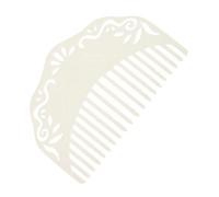 Cabilock Peine Lateral Decorativo Cabello Mujer, 1 Unidad, Tamaño Mediano, Hecho de Resina Acetato Blanca, Estilo Chino Antiguo, Accesorio para Cabello Fino, Uso Diario y Peinados