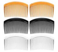 Cabilock Peines Laterales Cabello 36 Piezas en Plástico Transparente Negro y Carey Porta Bollos Deslizante para Mujeres Peines Laterales Franceses para Cabello Fino Accesorios para Peinar