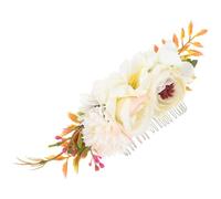 Cabilock Peineta de Tela Flores Blancas para Novia Adorno Floral Romántico para Boda Accesorio Cabello Delicado Diseño para Vacaciones y Eventos Obsequios