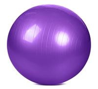 Cabilock Pelota de Yoga Inflable Gruesa de PVC Púrpura con Inflador | Uso para Yoga y Otros Ejercicios, Resistente al Desgaste, Rápida Inflación y Desinflado, Fácil Manejo