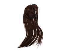 Cabilock Peluca con Diadema Trenzada y Clips Invisibles Cabello Liso con Flequillo Complemento de Cabello para Mujer Cubre Raíces y Aporta Volumen para Eventos y Uso Diario