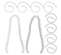 Cabilock Pestañas Postizas para Muñecas Artesanales 20 Piezas 04 X 20 CM Nylon Negro y Marrón para Manualidades Amigurumi y Creación de Muñecos DIY