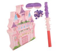 Cabilock Piñata Castillo Princesa Rosa para Fiesta Infantil para Niñas Decoración Cumpleaños con Palos y Incluye Confeti y Contenedor Dulces Completo