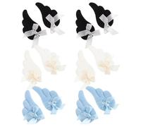 Cabilock Pinzas Cabello Alas de Ángel 6 Pares 2 Negras 2 2 Azules Planas y Finas Accesorios para Cosplay Fiestas y Carnaval Clips Decorativos para Mujer