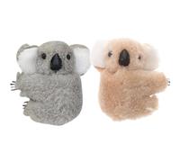 Cabilock Pinzas Cabello de Mujer Diseño de Koala Clip Pequeño de Mandíbula para Cabello Fino Set de 2 Unidades Color Caqui y Gris Accesorio para Peinados Diarios y Eventos Sociales