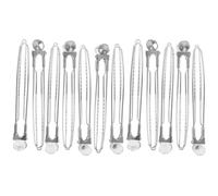 Cabilock Pinzas Metálicas de de Pato Cabello 12 Piezas Acero Inoxidable Diseño Ondulado Antideslizante Ideales para Peinar Teñir y Cortar Accesorios Profesionales para Peluquería y